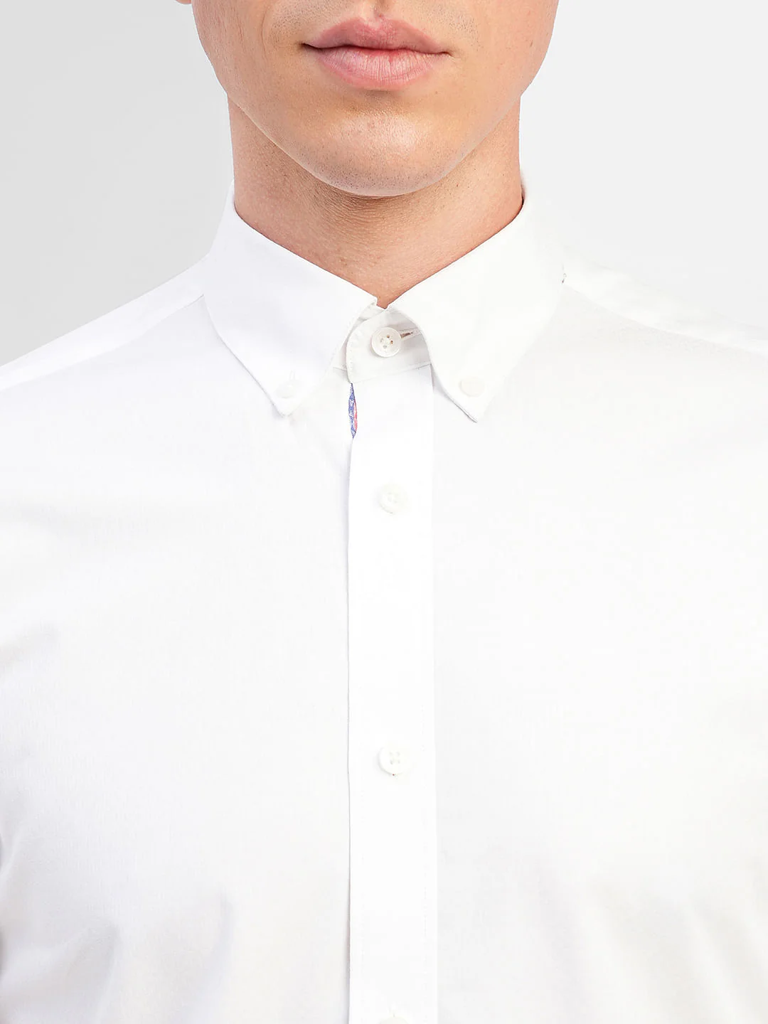 White Cotton Full Sleeves Shirt - Image 5