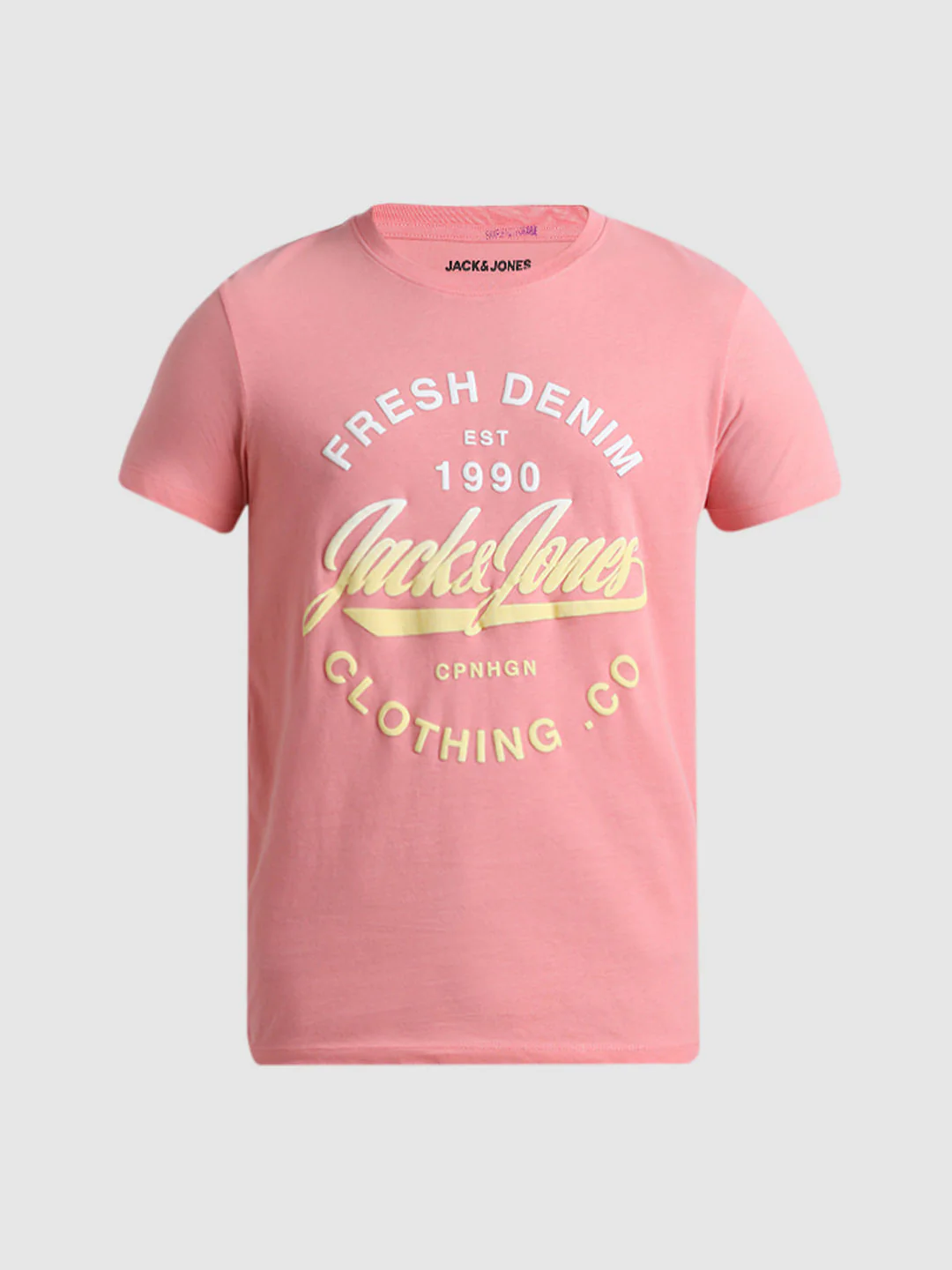 Pink Logo Text Crew Beck T-shirt - Image 7
