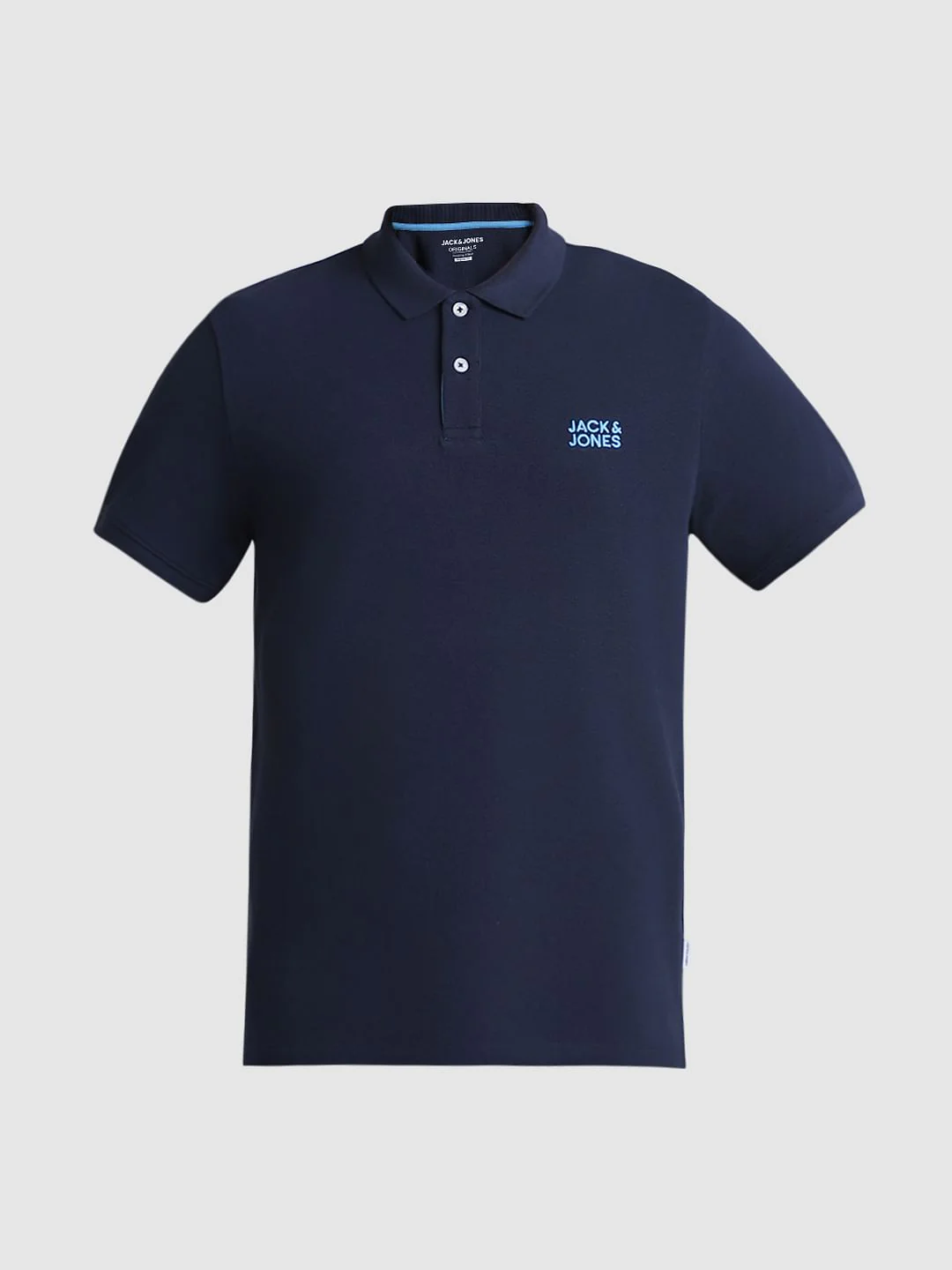Dark Blue Logo Text Polo T-shirt - Image 7