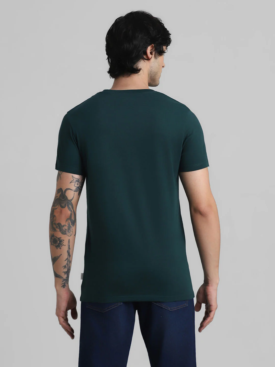 Green Logo Text Crew Neck T-shirt - Image 4