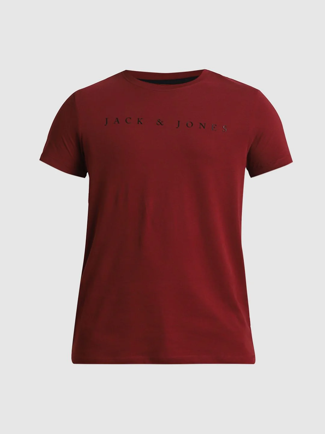 Dark Red Logo Text Crew Neck T-shirt - Image 7