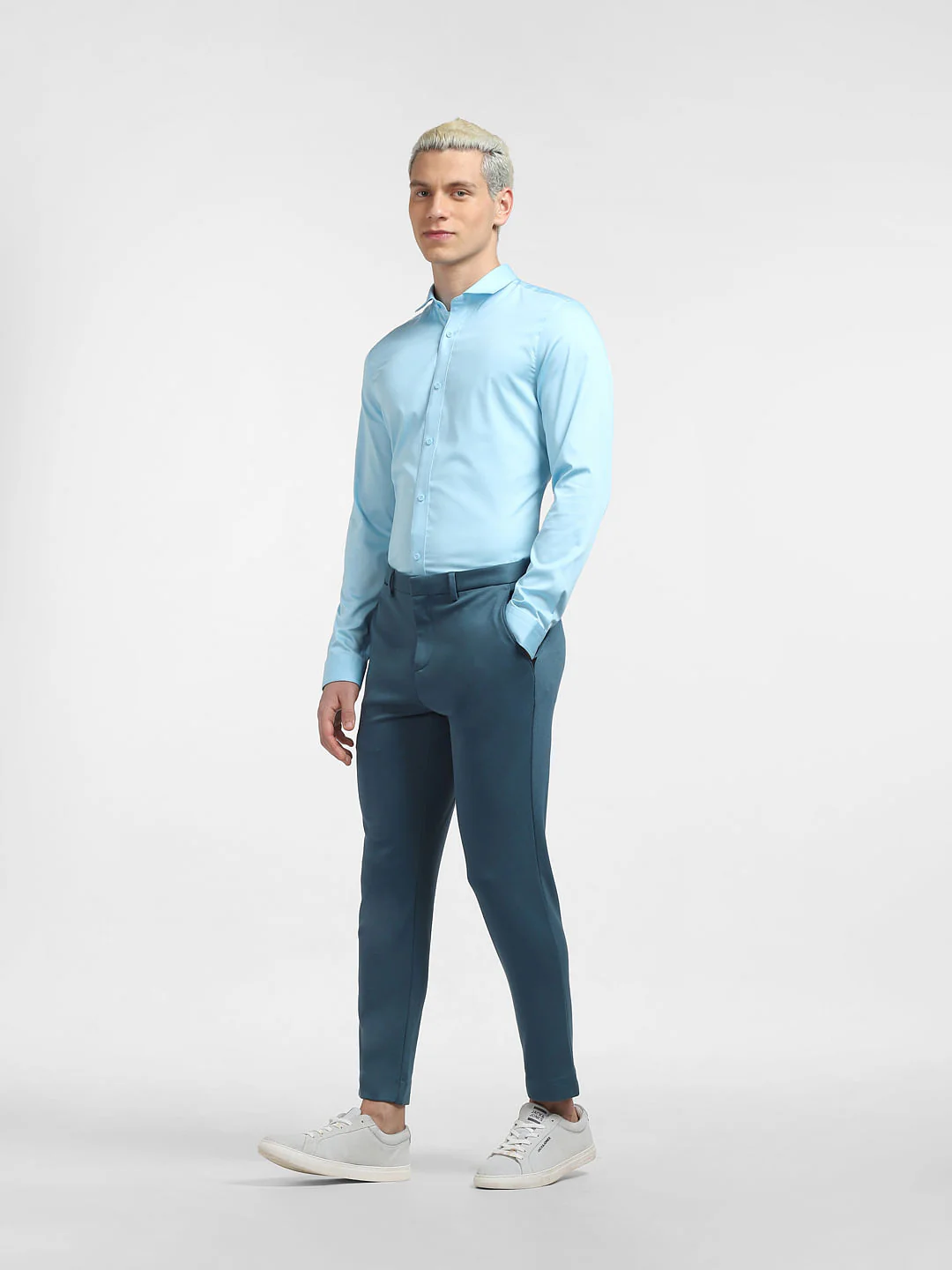 Sky Blue Full Sleeves Shirt - Image 6