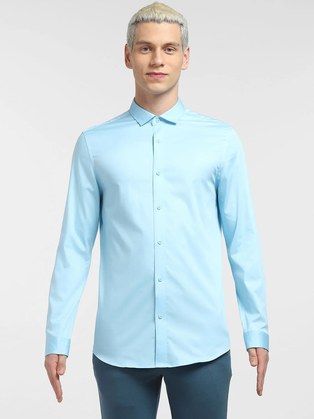Sky Blue Full Sleeves Shirt - Image 7