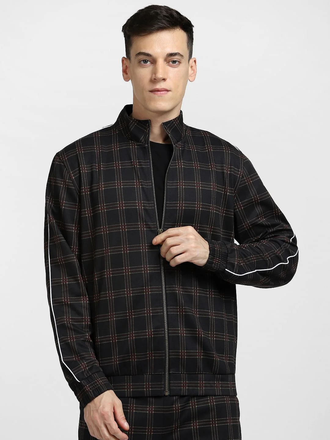 Black Check Co-ord Jacket - Image 2