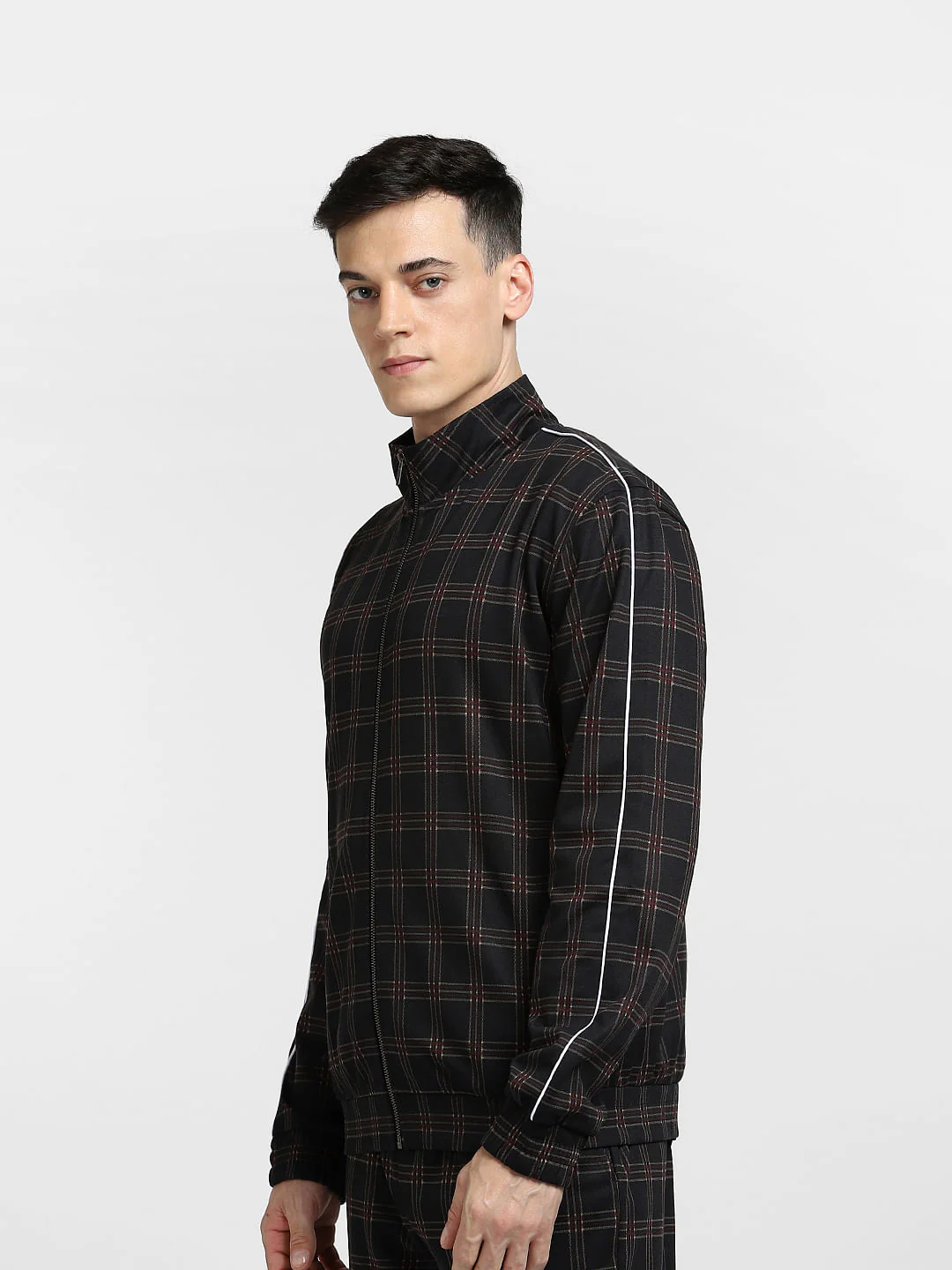 Black Check Co-ord Jacket - Image 3
