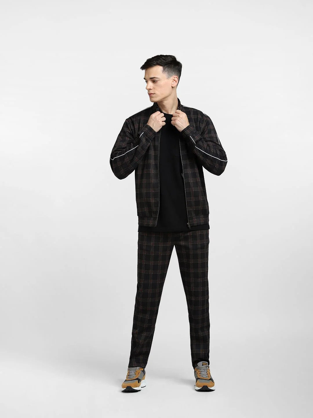 Black Check Co-ord Jacket - Image 6