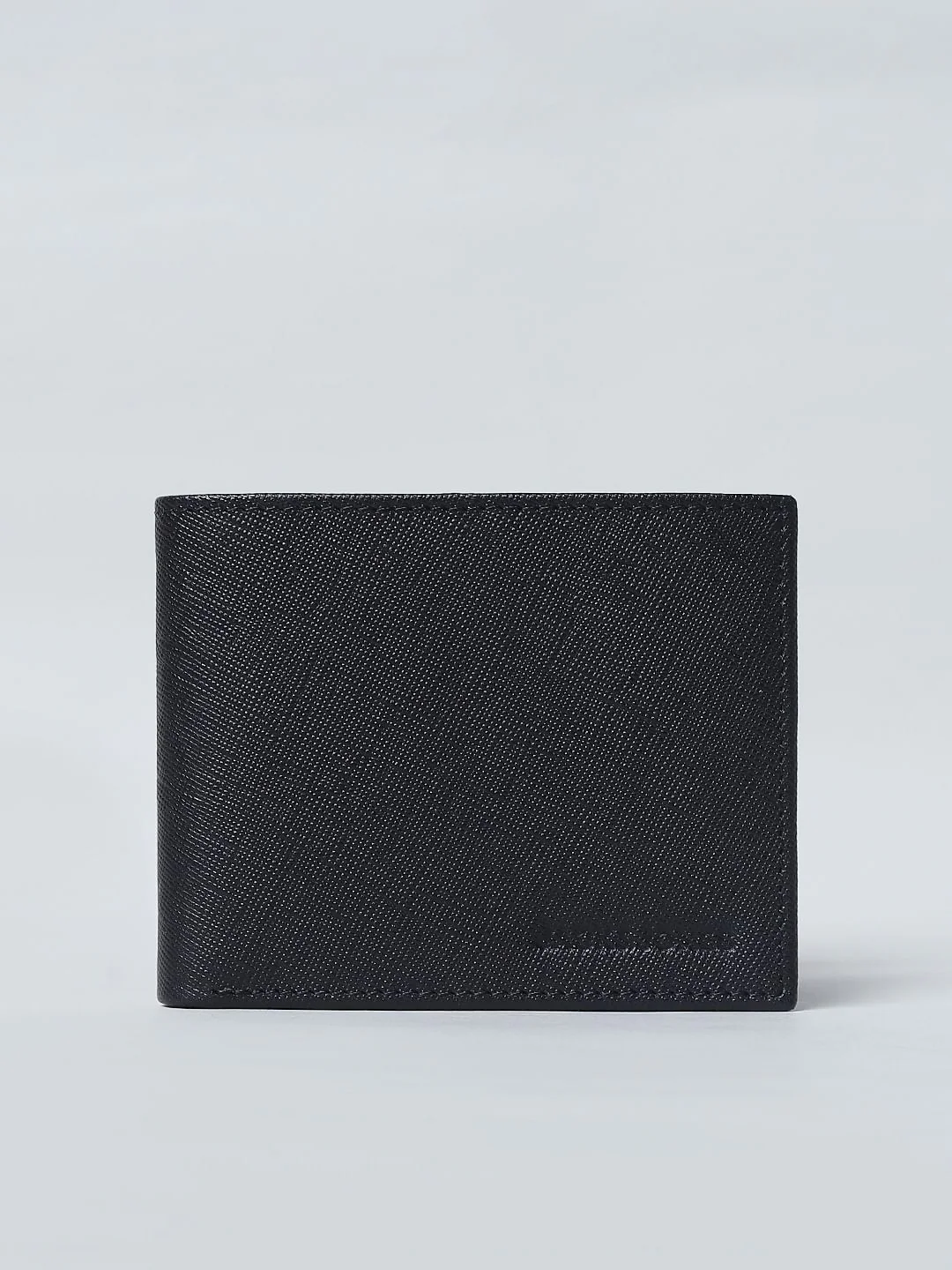 Black Colourblocked Leather Wallet - Image 2
