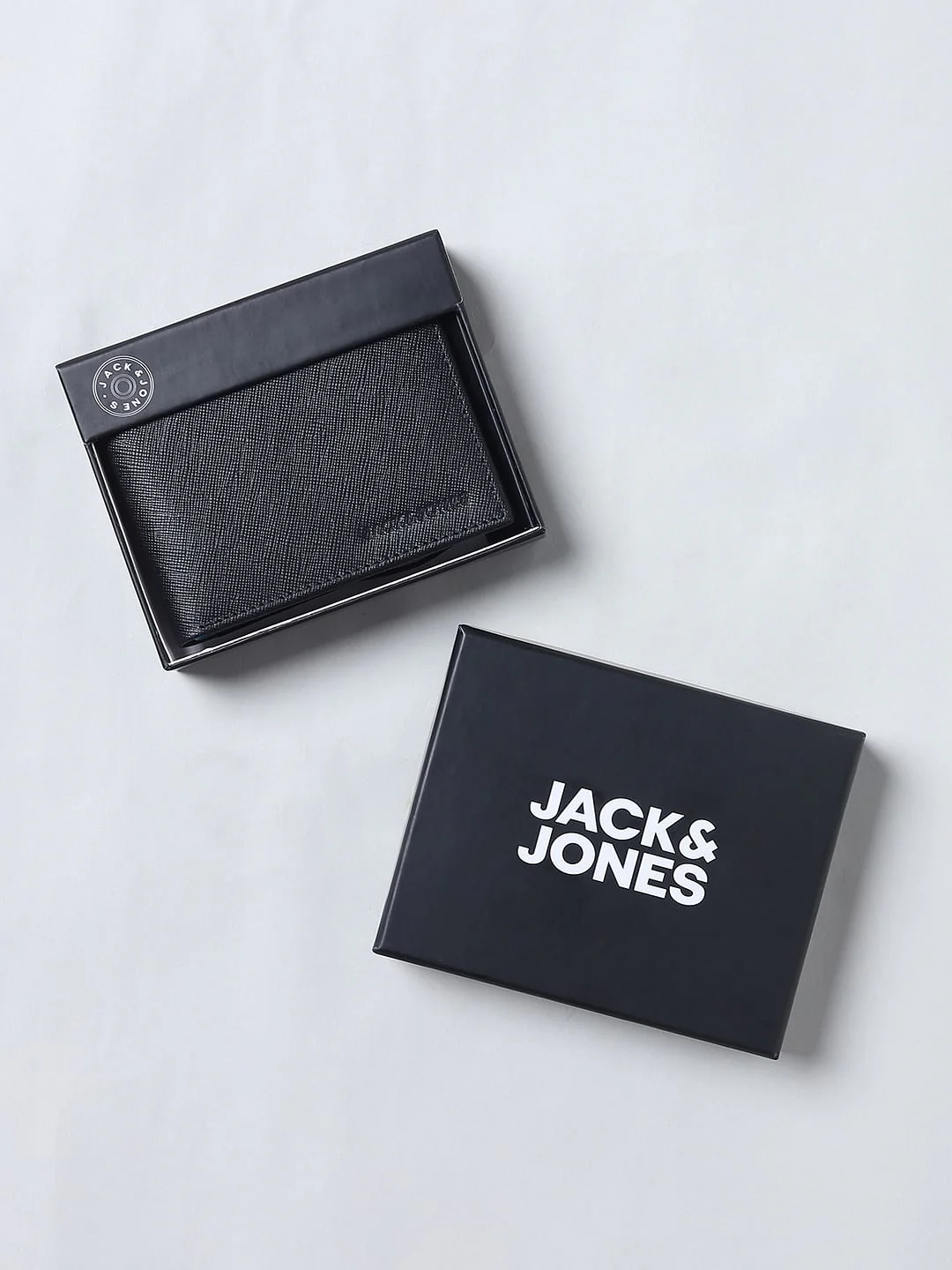 Black Colourblocked Leather Wallet - Image 7