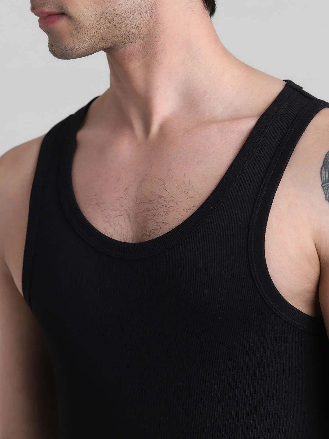 Black Crew Neck Vest - Image 5