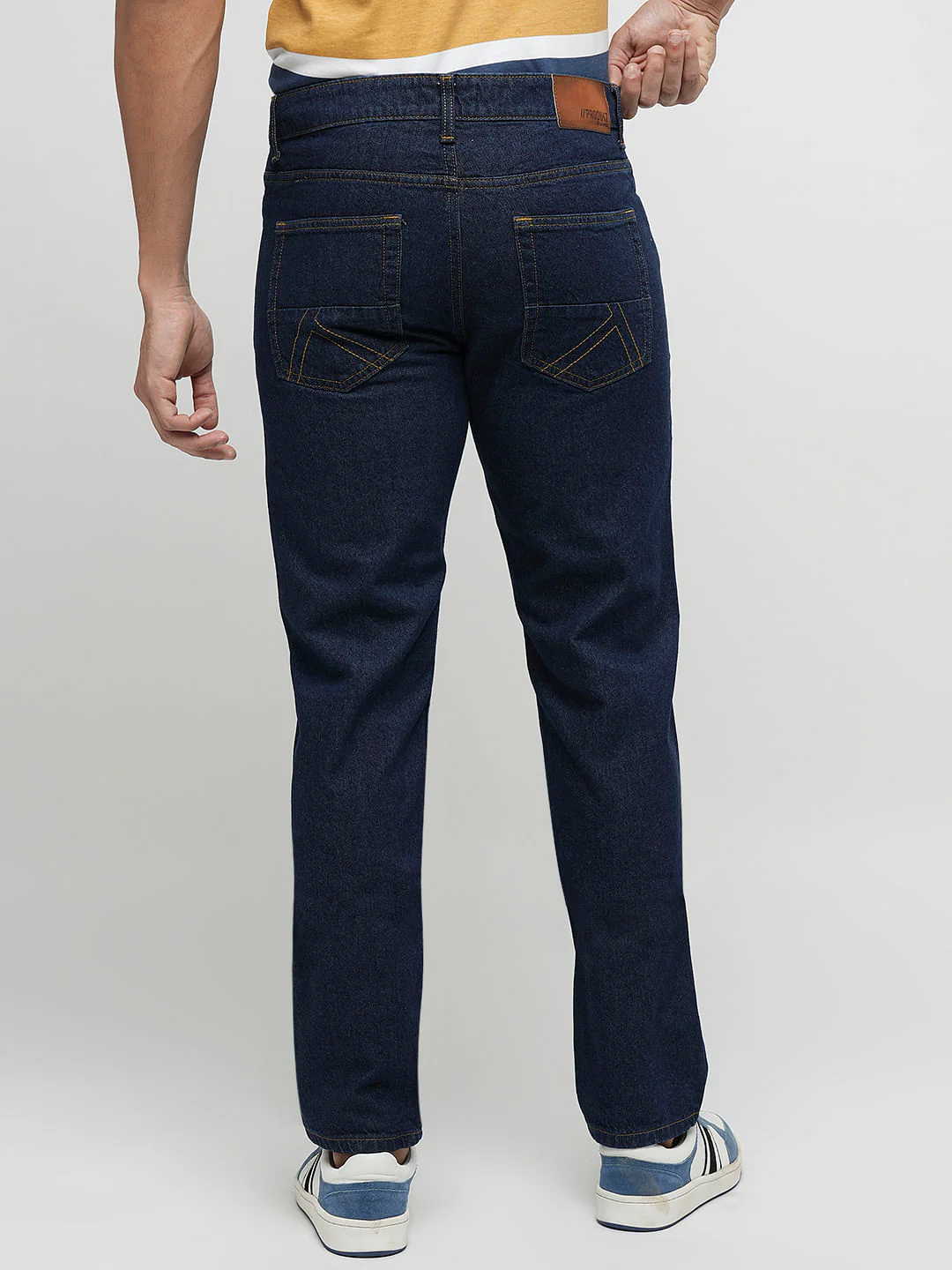 PRODUKT by JACK&JONES Dark Blue Mid Rise Regular Fit Jeans - Image 4