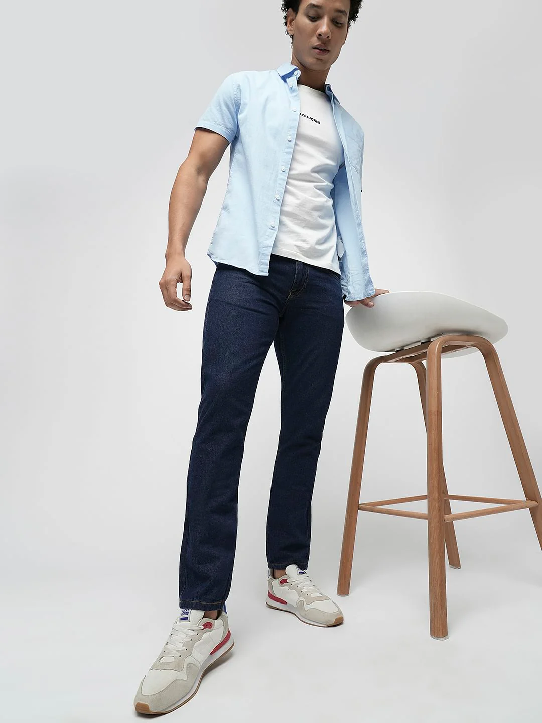PRODUKT by JACK&JONES Dark Blue Mid Rise Slim Jeans