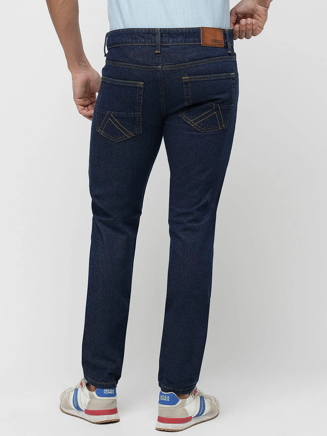PRODUKT by JACK&JONES Dark Blue Mid Rise Slim Jeans - Image 4