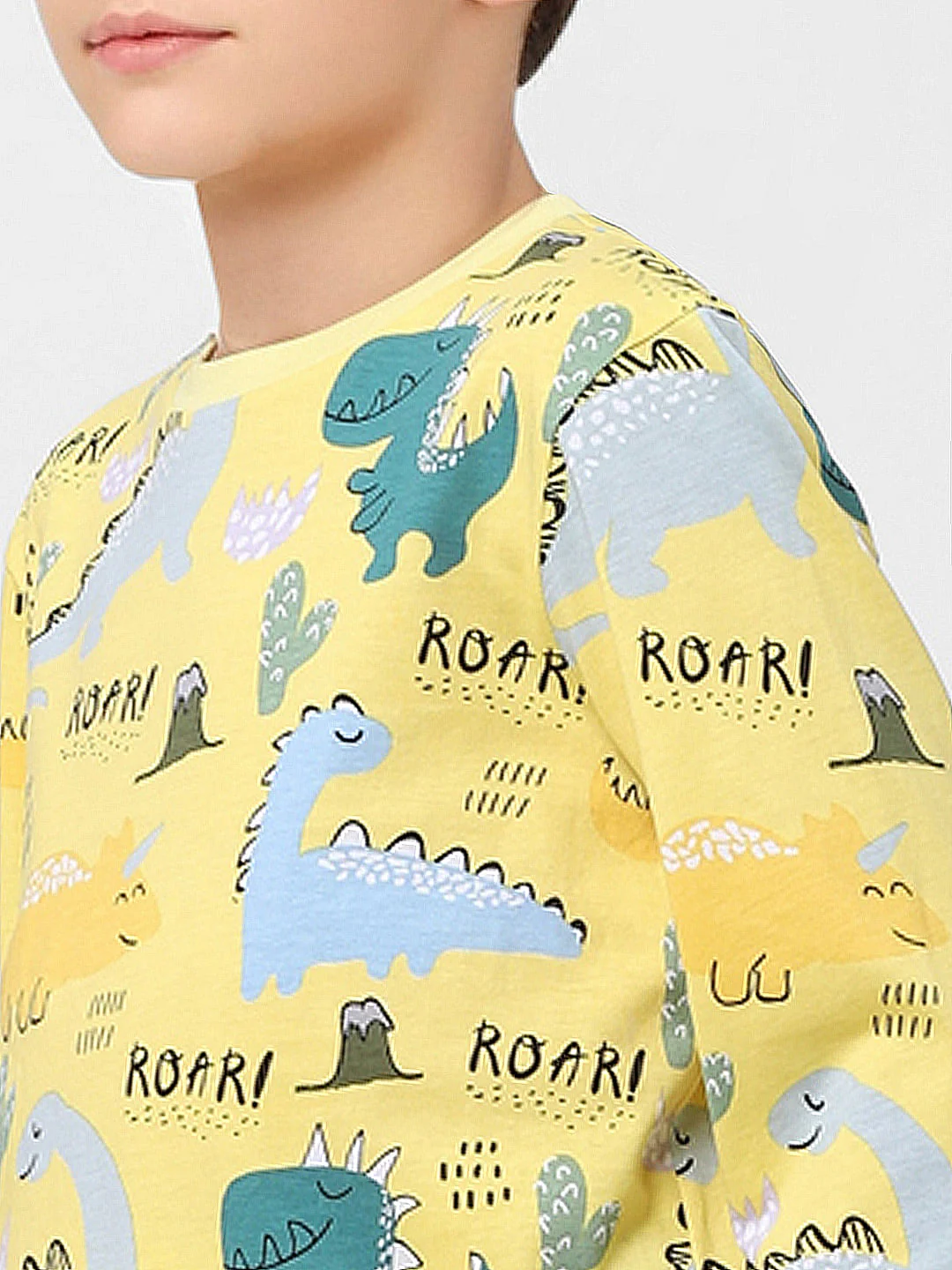 Boys Yellow Printed Sleepwear Set - Image 4