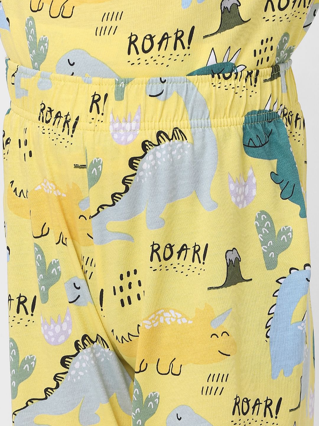 Boys Yellow Printed Sleepwear Set - Image 6
