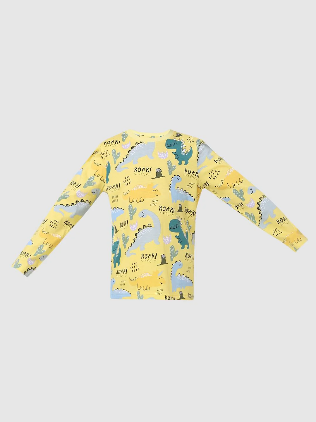 Boys Yellow Printed Sleepwear Set - Image 7