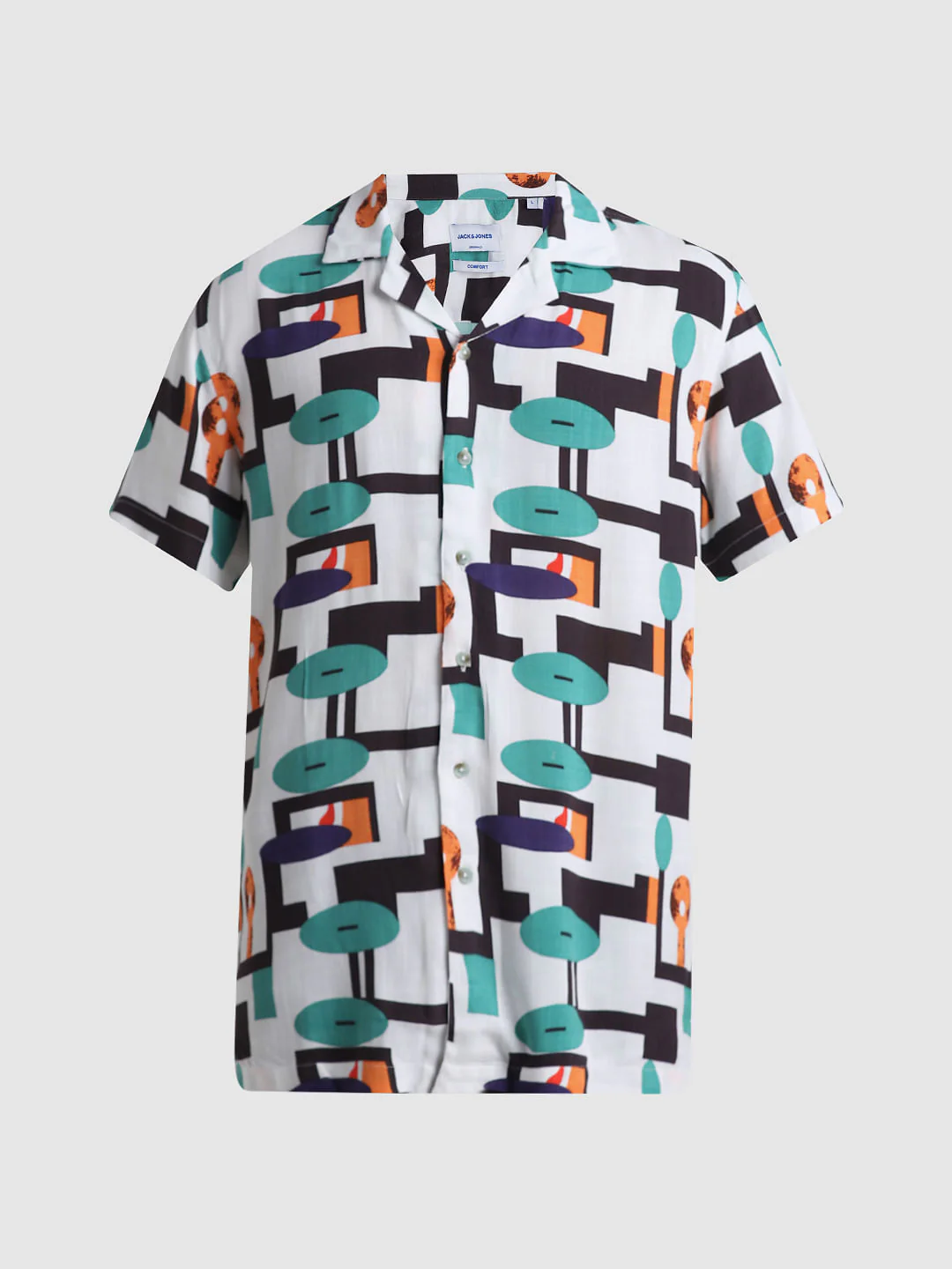 Green Printed Short Sleeves Shirt - Image 7