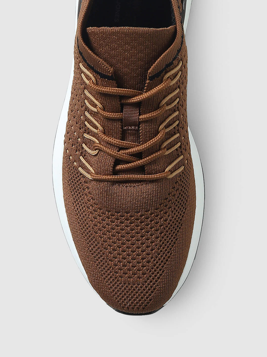 Brown Textured Mesh Sneakers - Image 7