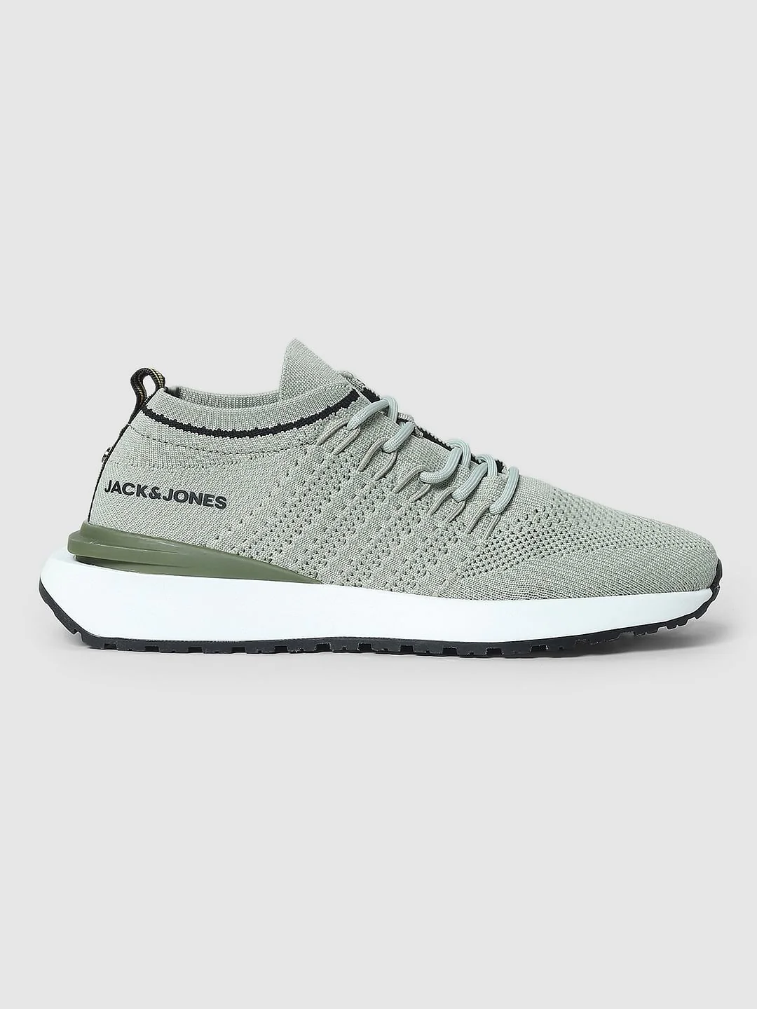 Light Green Textured Mesh Sneakers - Image 3