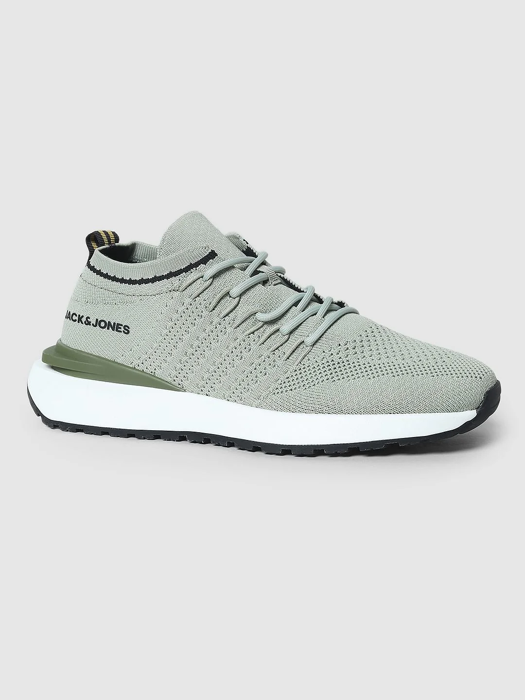 Light Green Textured Mesh Sneakers - Image 4