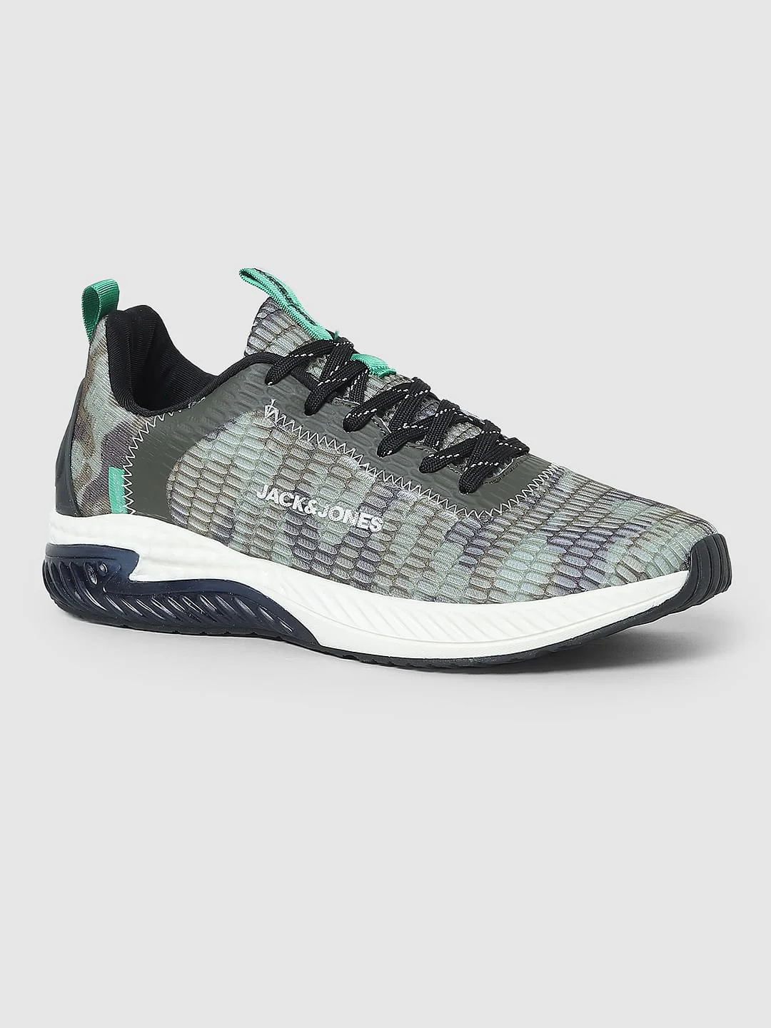 Green Camo Print Mesh Sneakers - Image 4