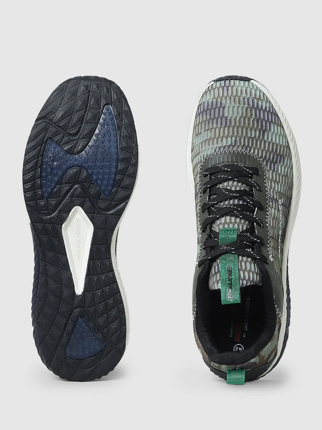 Green Camo Print Mesh Sneakers - Image 5
