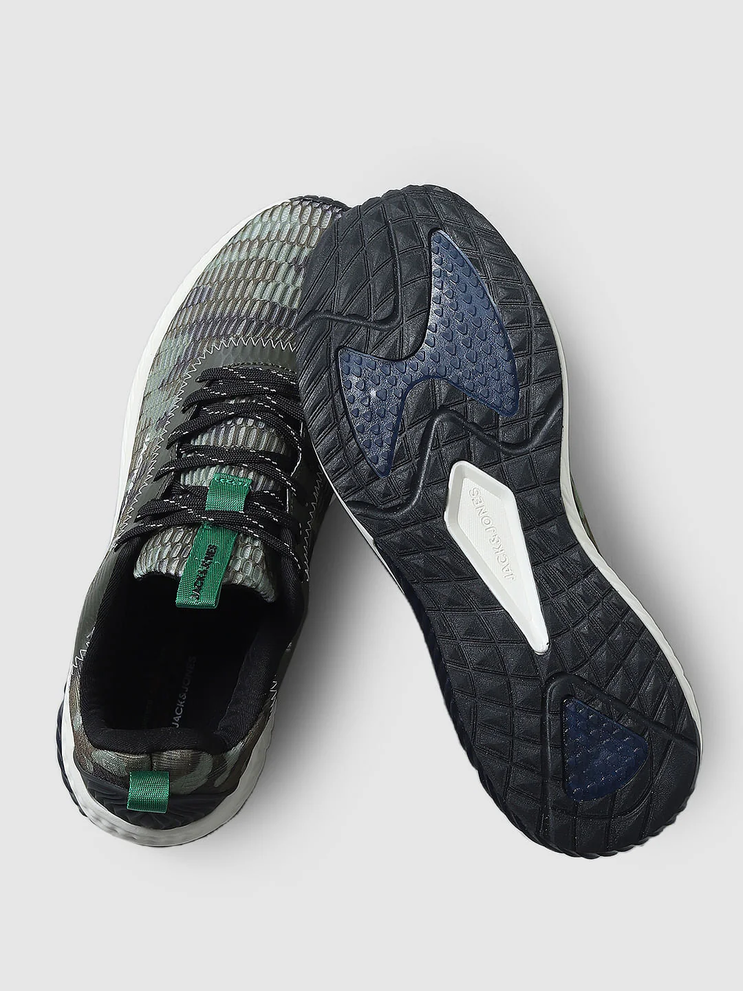 Green Camo Print Mesh Sneakers - Image 6