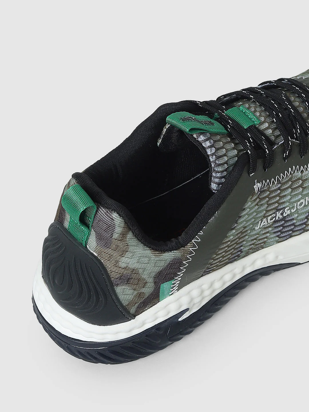 Green Camo Print Mesh Sneakers - Image 8