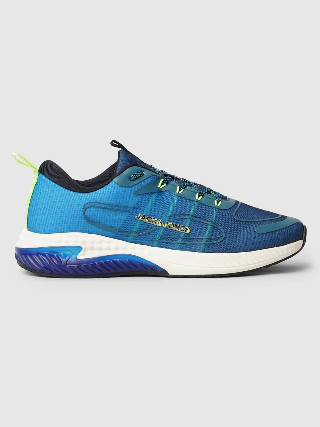 Blue Contrast Mesh Sneakers - Image 3
