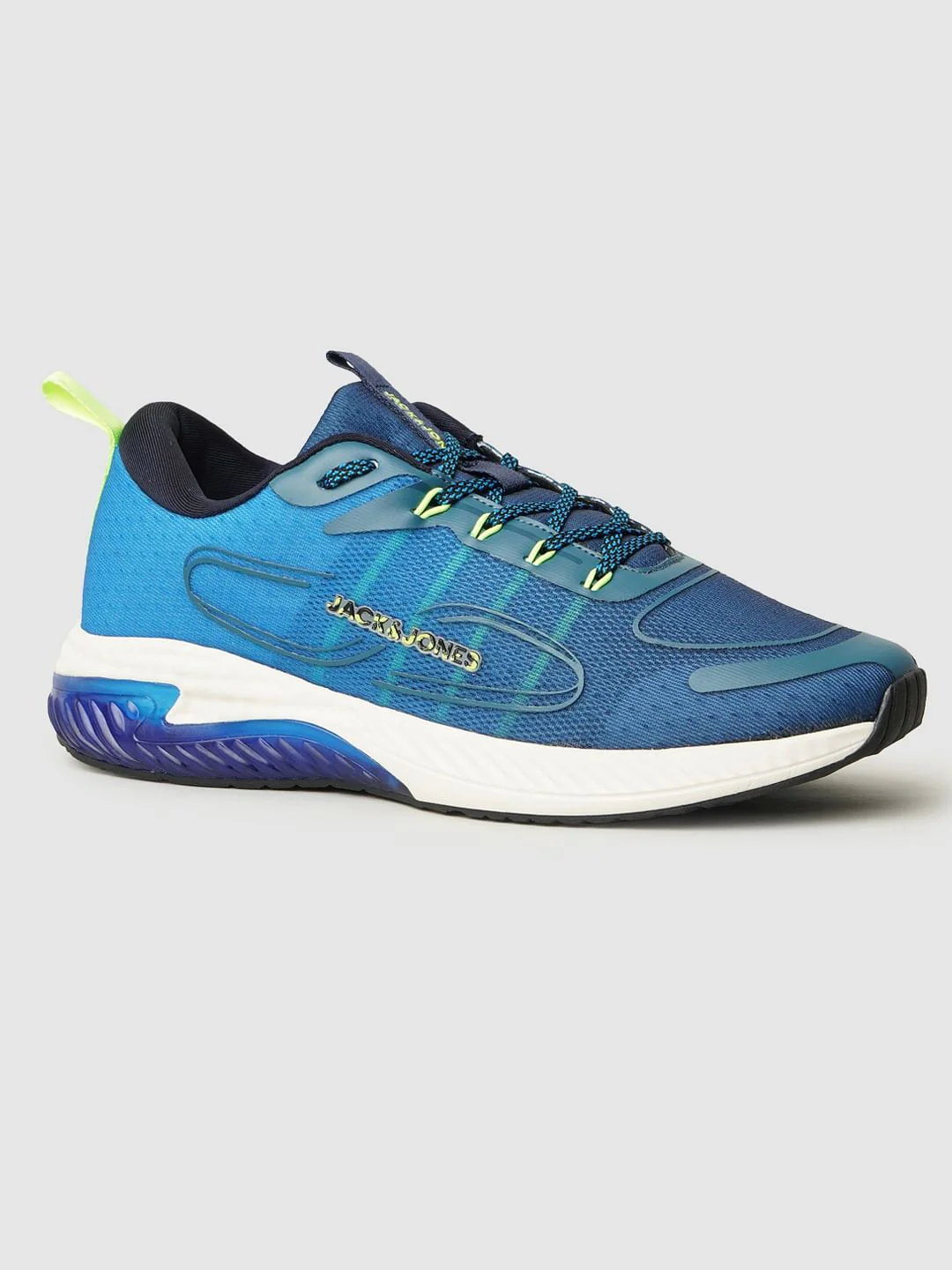 Blue Contrast Mesh Sneakers - Image 4