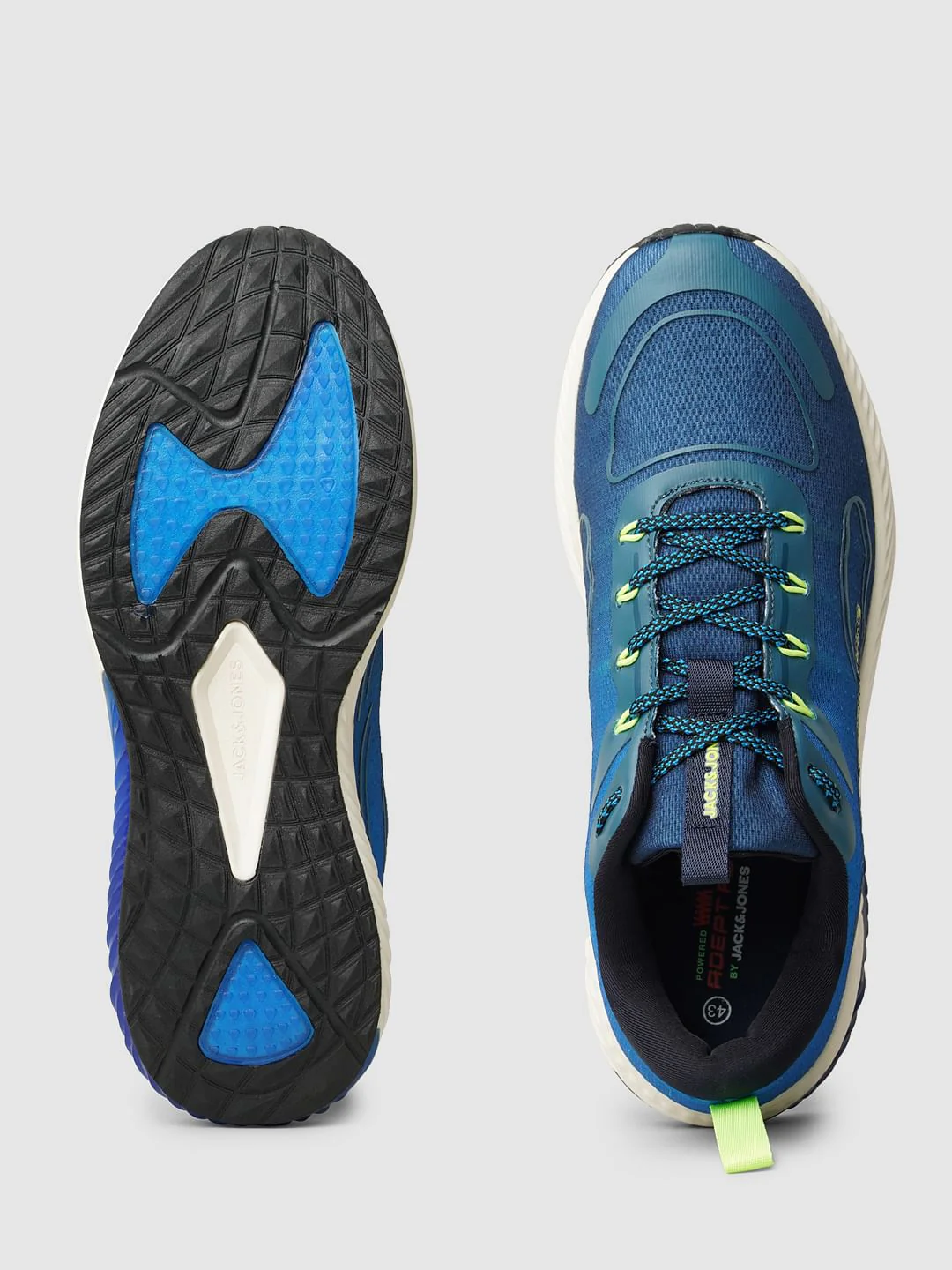 Blue Contrast Mesh Sneakers - Image 5
