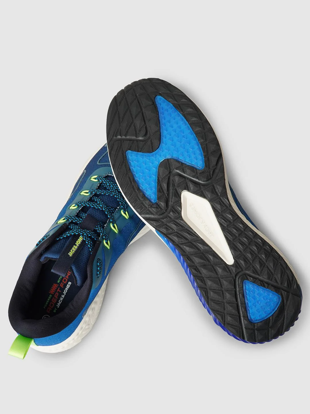 Blue Contrast Mesh Sneakers - Image 6