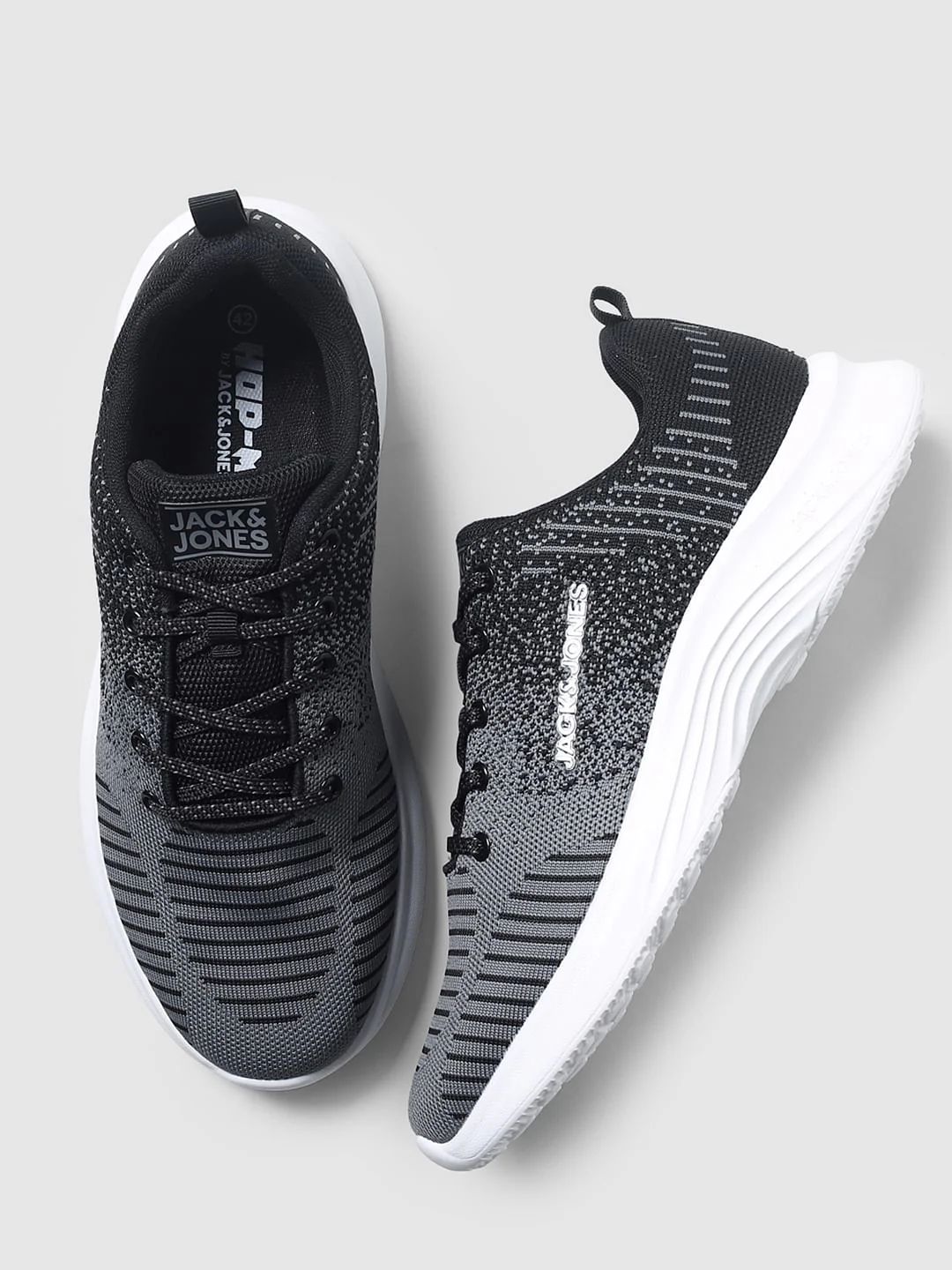 Black Mesh Lace-Up Sneakers - Image 2