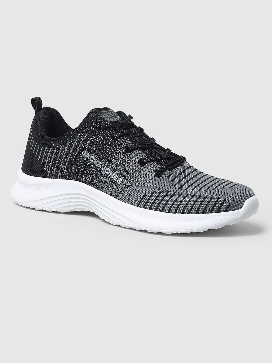 Black Mesh Lace-Up Sneakers - Image 3