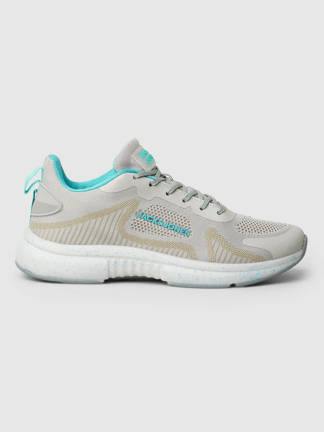 Grey Logo Print Mesh Sneakers - Image 3