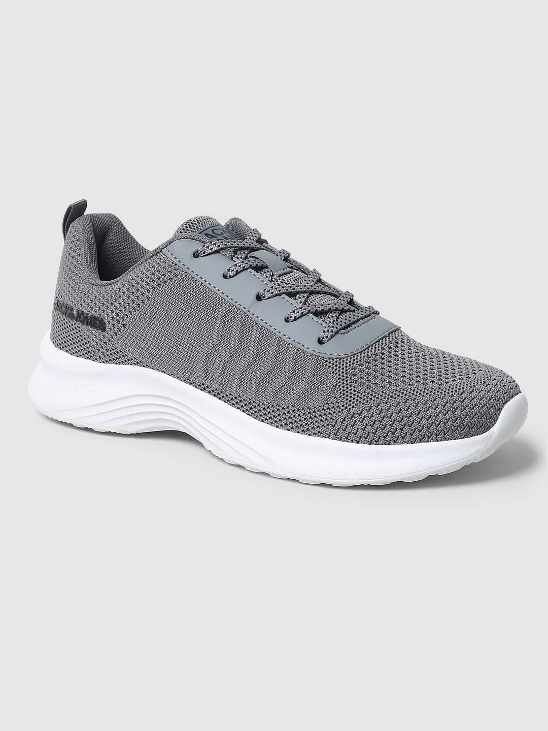 Grey Mesh Lace-Up Sneakers - Image 4