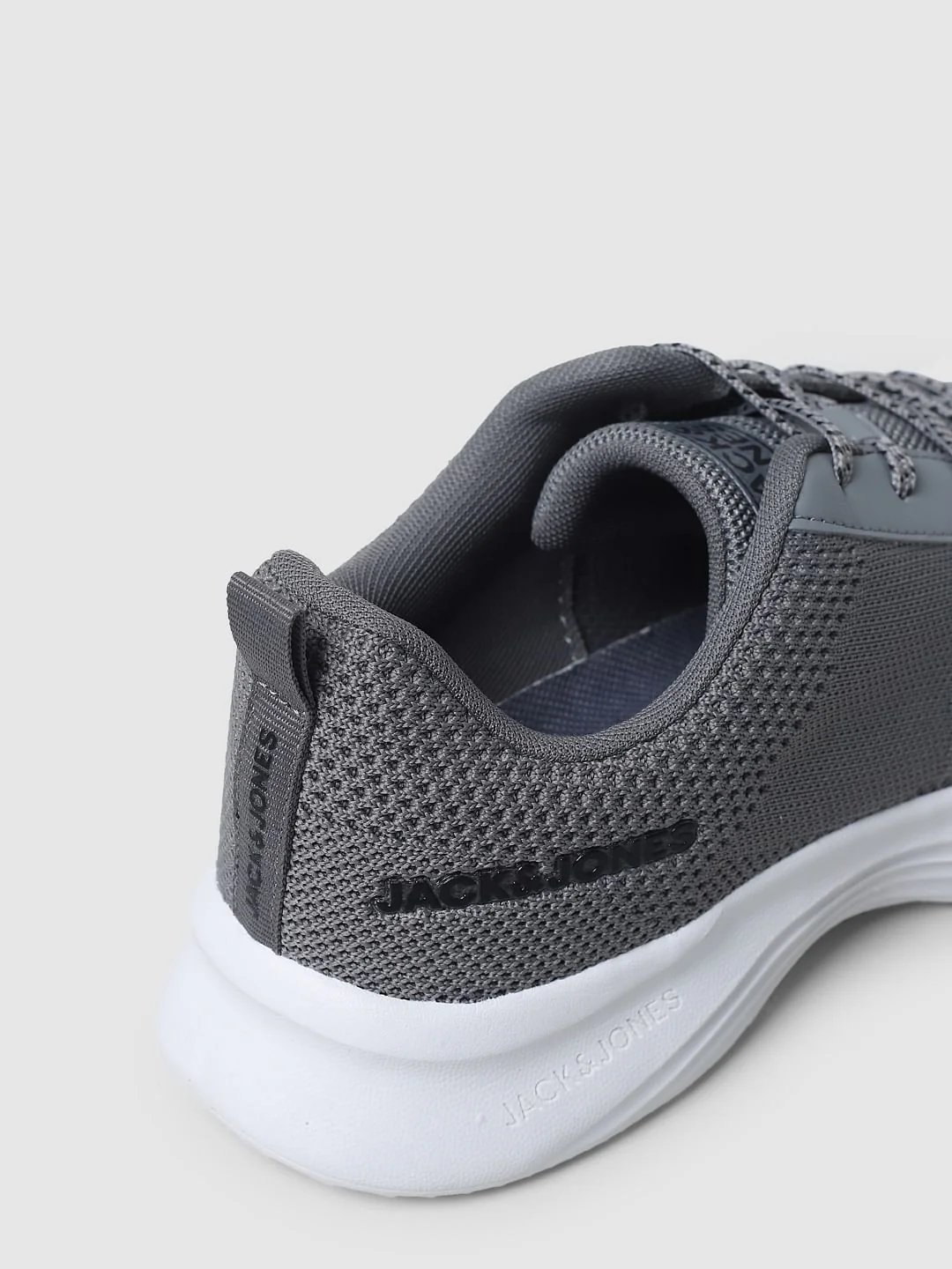 Grey Mesh Lace-Up Sneakers - Image 8