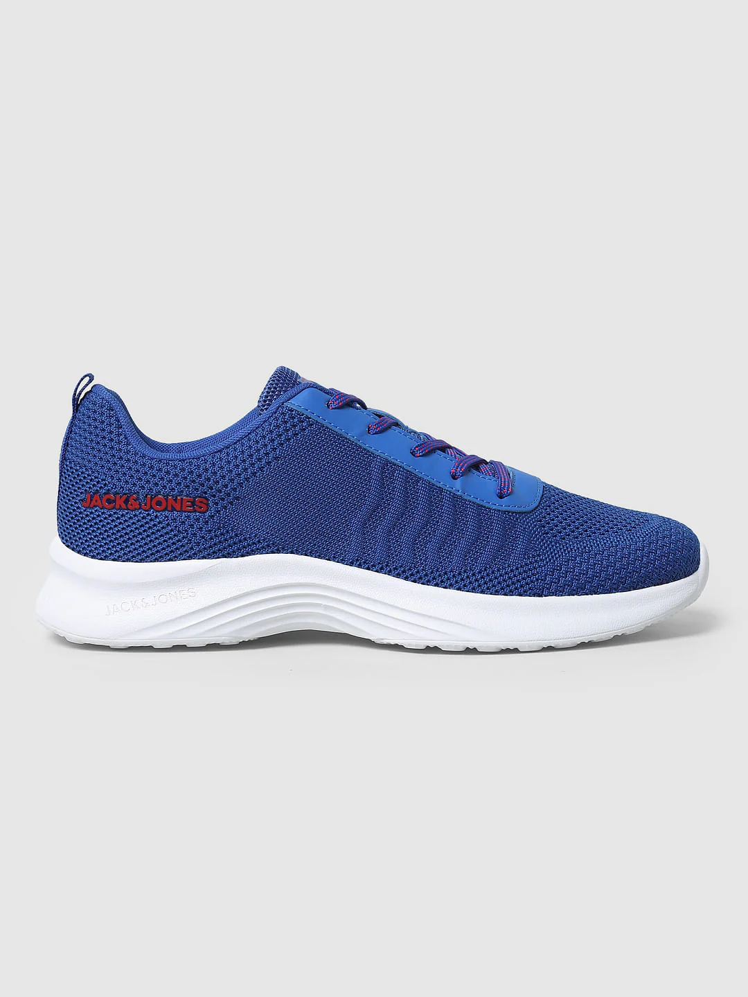 Blue Mesh Lace-Up Sneakers - Image 3