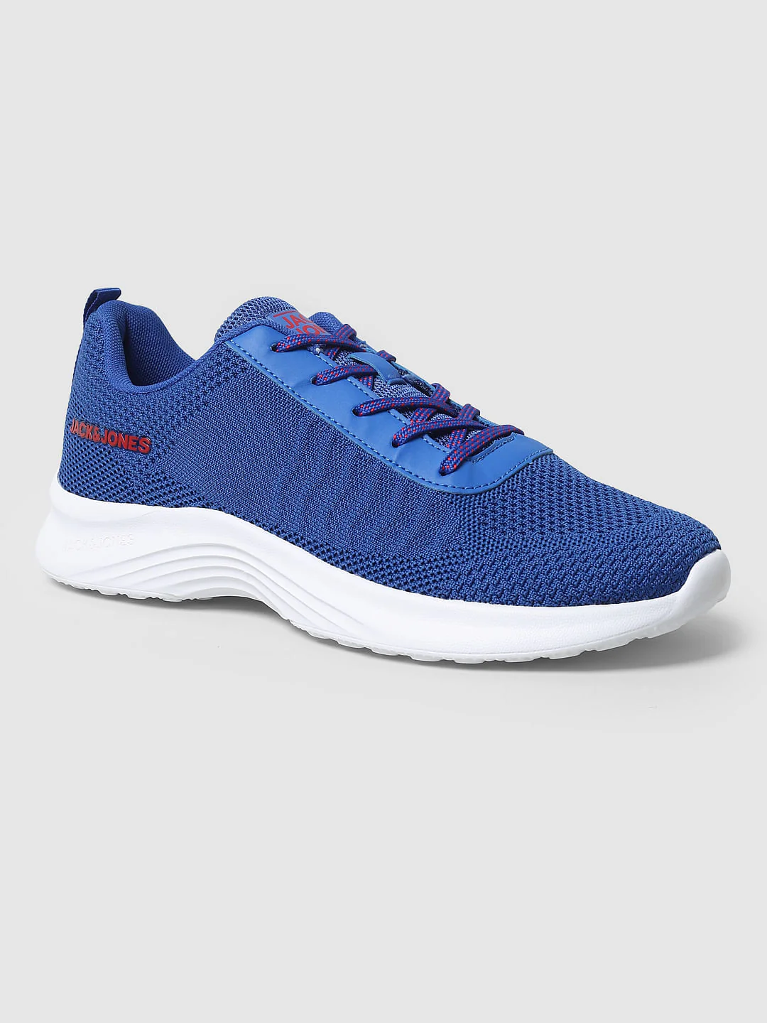 Blue Mesh Lace-Up Sneakers - Image 4