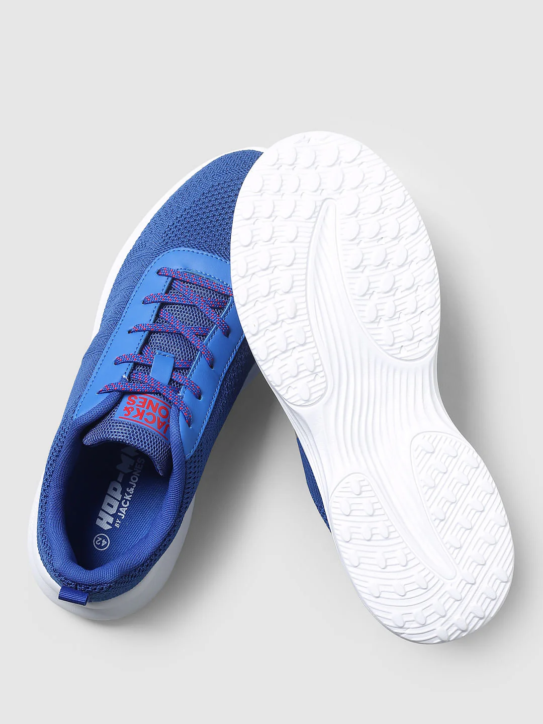 Blue Mesh Lace-Up Sneakers - Image 6