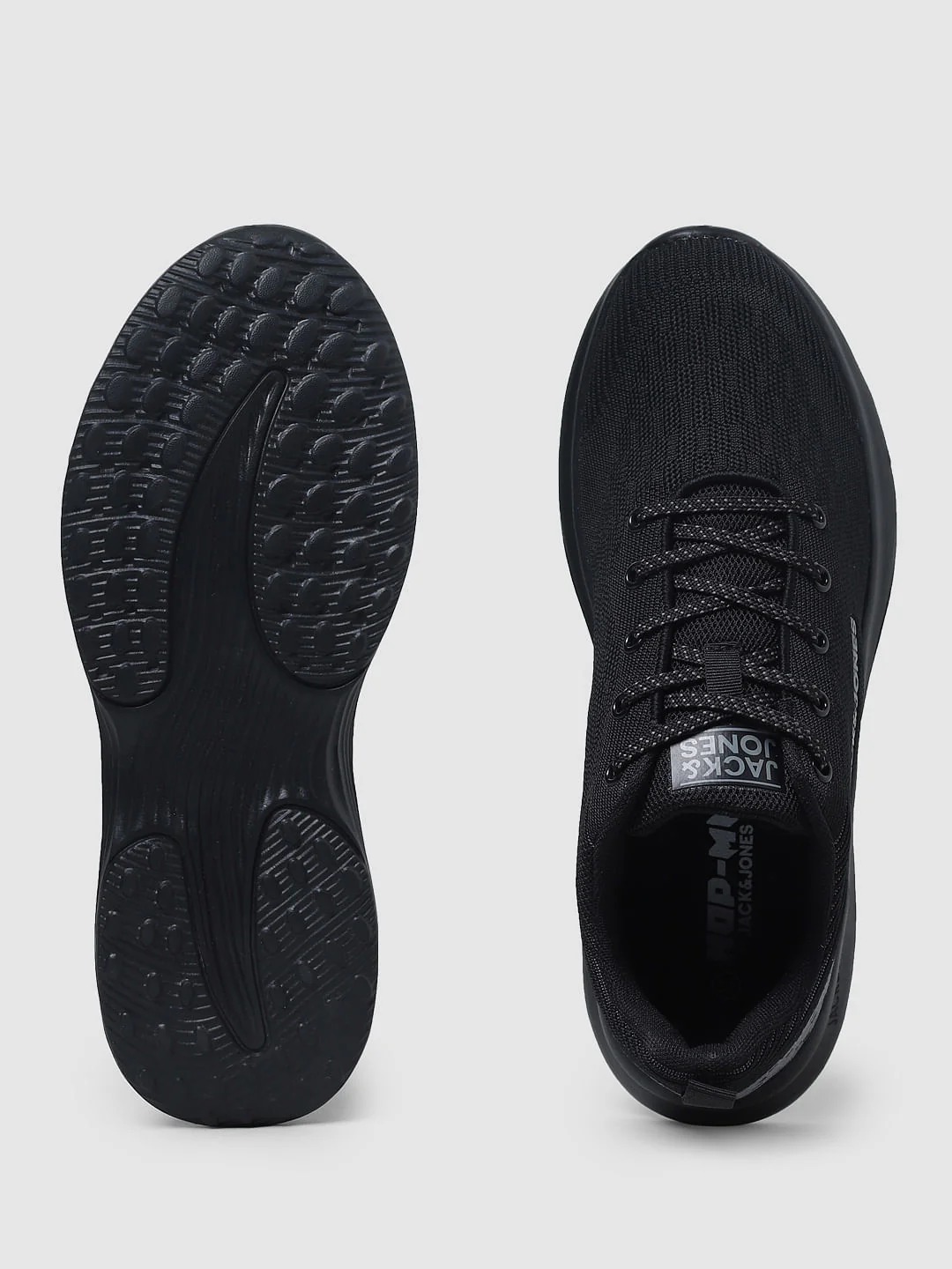 Black Mesh Logo Print Sneakers - Image 5