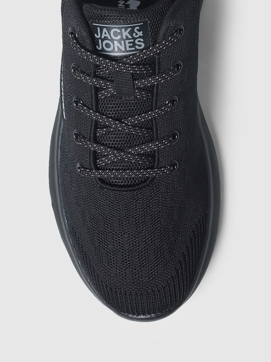Black Mesh Logo Print Sneakers - Image 7