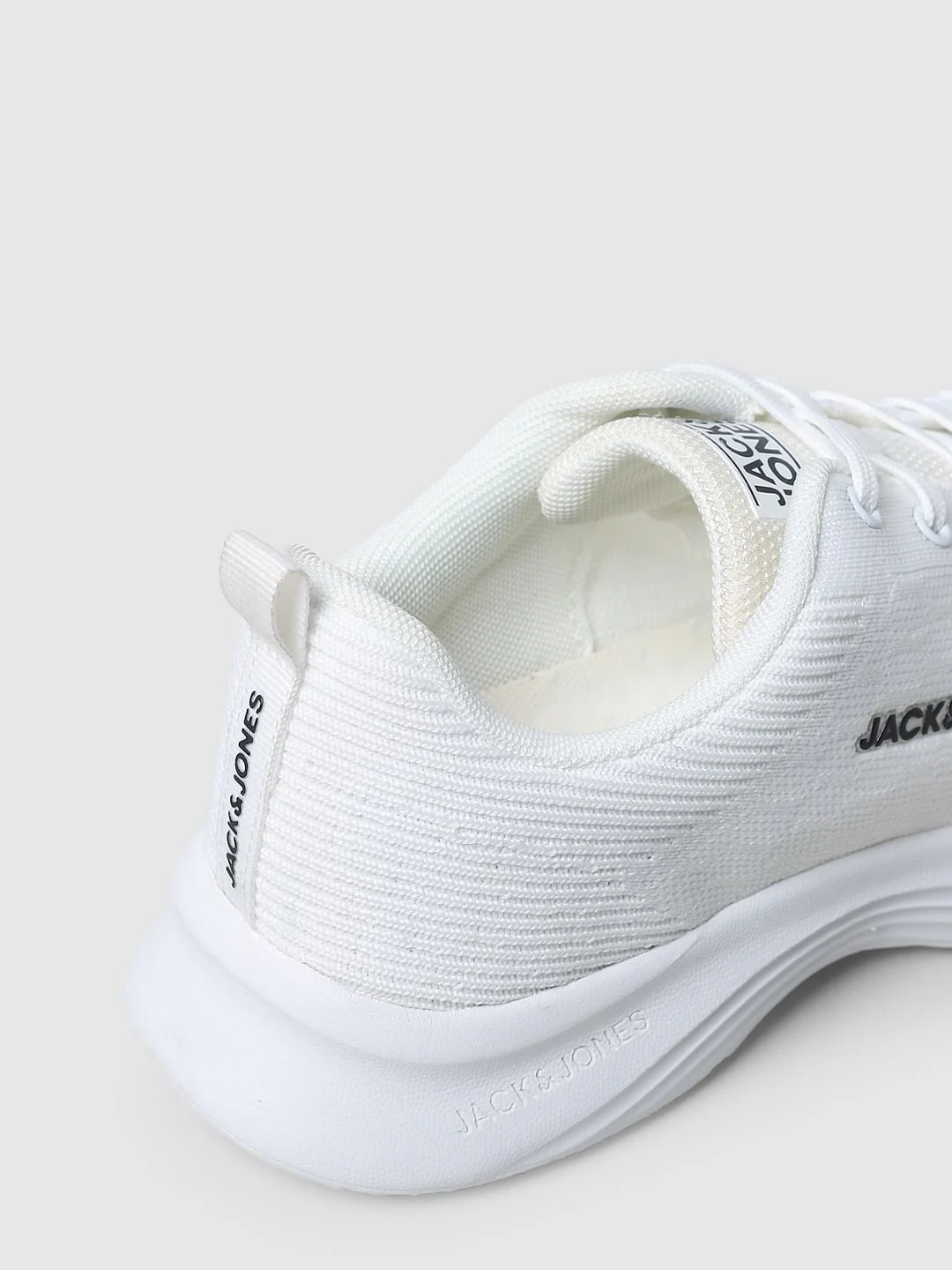 White Mesh Logo Print Sneakers - Image 8