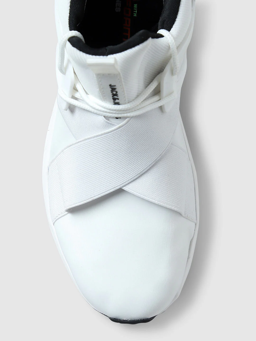 White Flex Sole Knitted Sneakers - Image 7