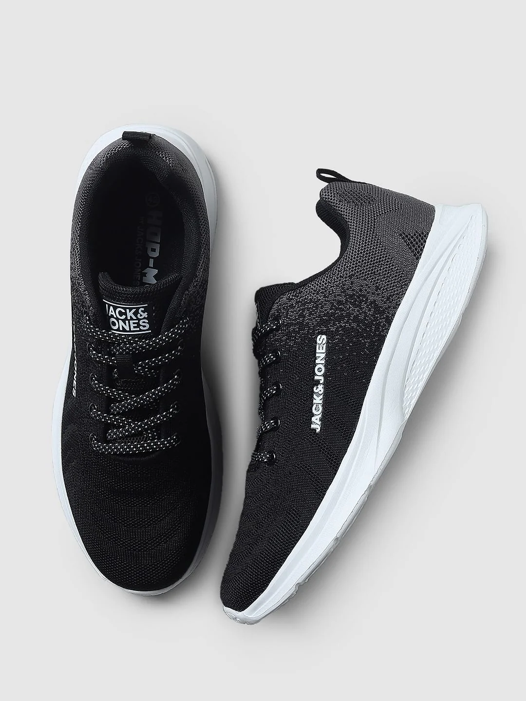 Black Gradient Lace-Up Sneakers - Image 2