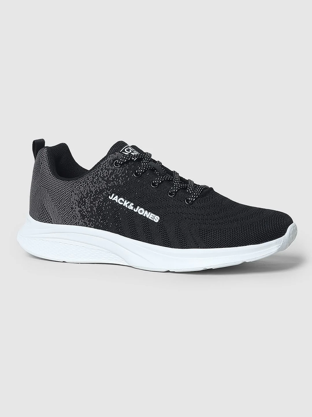 Black Gradient Lace-Up Sneakers - Image 4