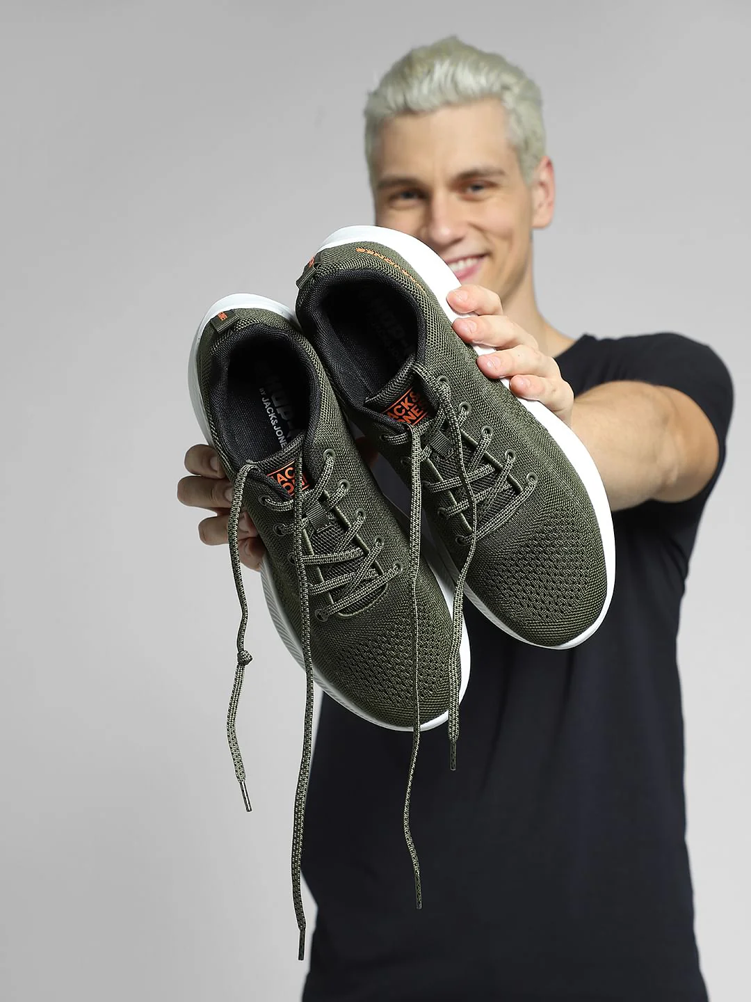 Green Lace-Up Sneakers