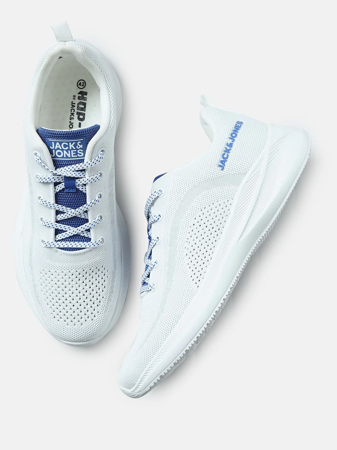 White Lace-Up Sneakers - Image 2