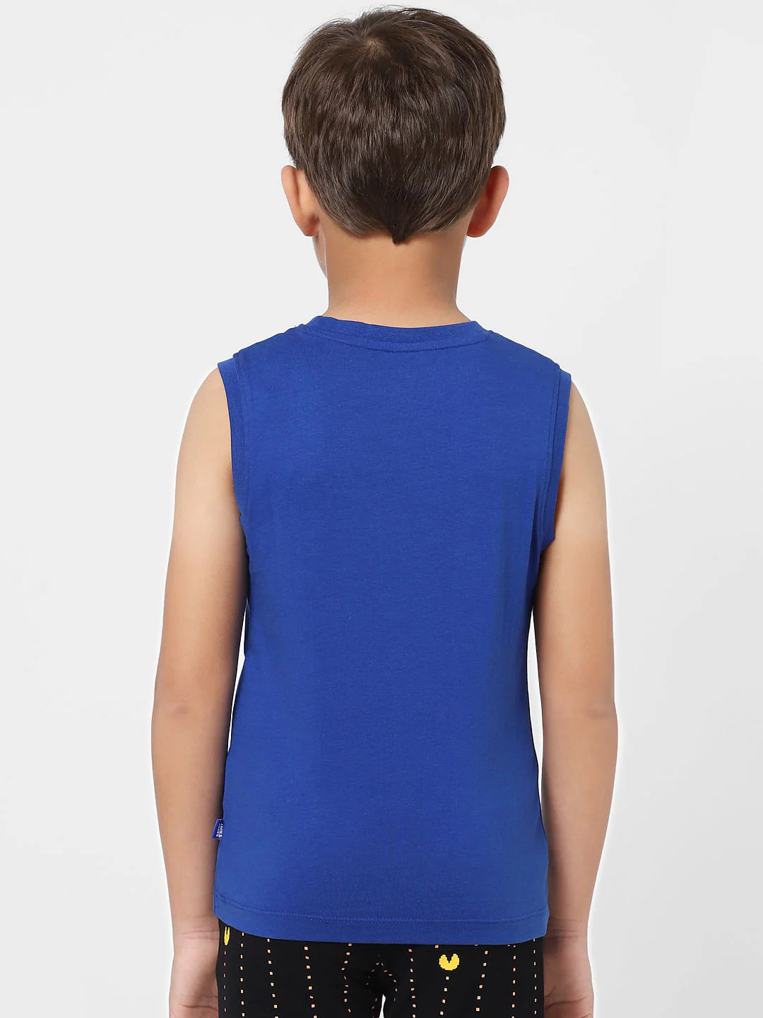 Boys Blue Graphic Print Sleeveless T-shirt - Image 4
