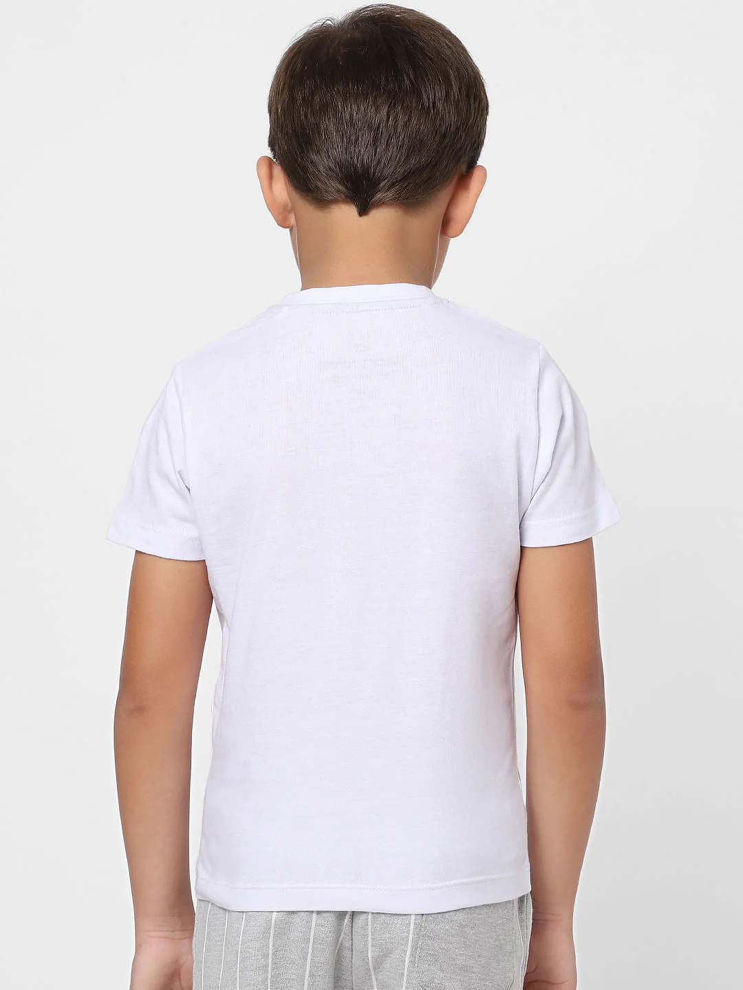 Boys White Graphic Print Crew Neck T-shirt - Image 4