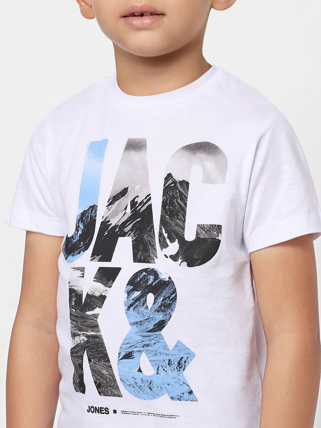 Boys White Graphic Print Crew Neck T-shirt - Image 5